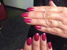 Roze glitternagels