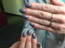 Blauwe glitternagels