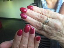 Rode glitternagels 2